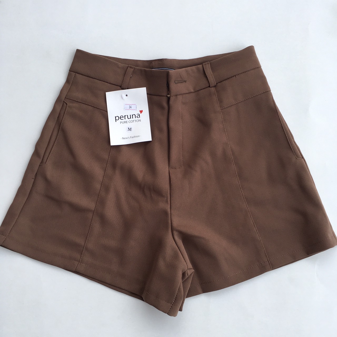 Quần short thời trang nữ cạp cao túi mổ cam kết ảnh thật shop tự chụp mã 34