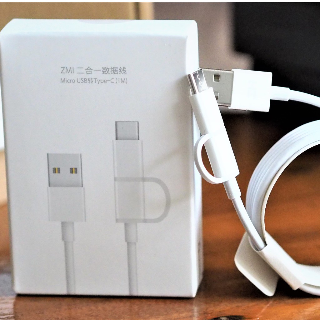 [HỎA TỐC 2H] Cáp ZMI 2 Đầu Micro USB – Type-C AL501 (Dài 1m)