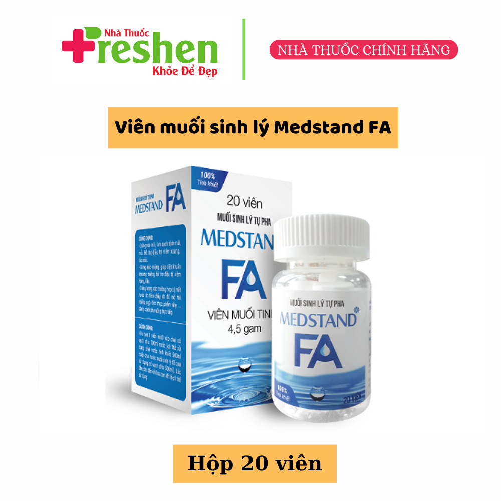 [HCM]viên muối sinh lý tự pha MEDSTAND FA 46G