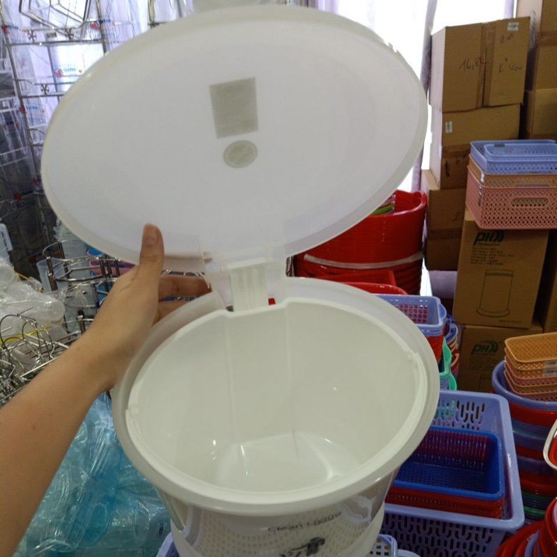 [Ảnh thật] [Có sẵn] Thùng rác oval nhỏ