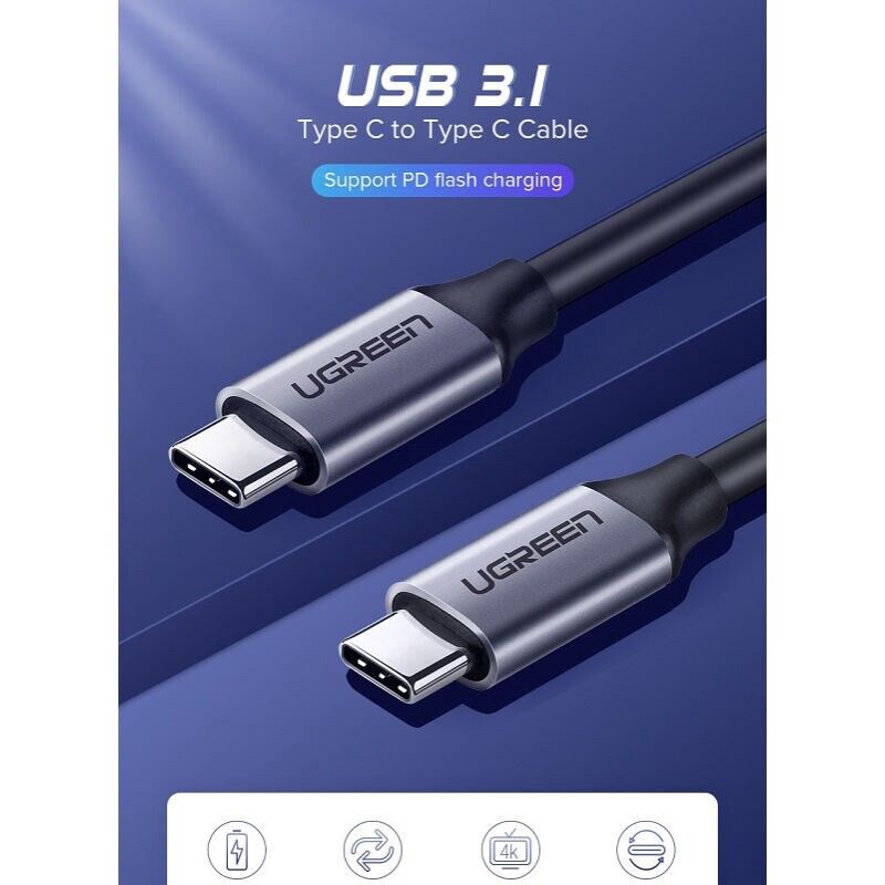 CÁP USB C TO USB C 3.1 GEN1, DÀI 1.5M - UGREEN 50751