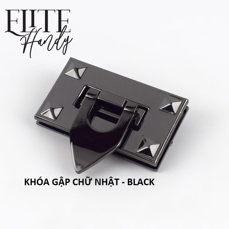 KHÓA GẬP CHỮ NHẬT - PHỤ KIỆN LÀM KHOÁ GẮN TÚI XÁCH HÀNG HANDMADE THỦ CÔNG MỸ NGHỆ