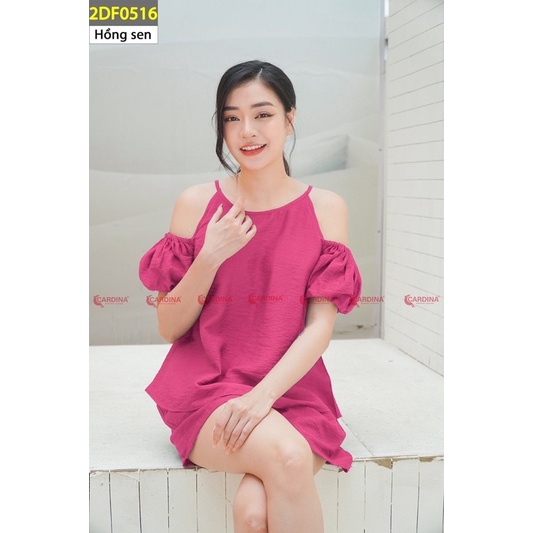 Bộ yếm đũi tay phồng cardina