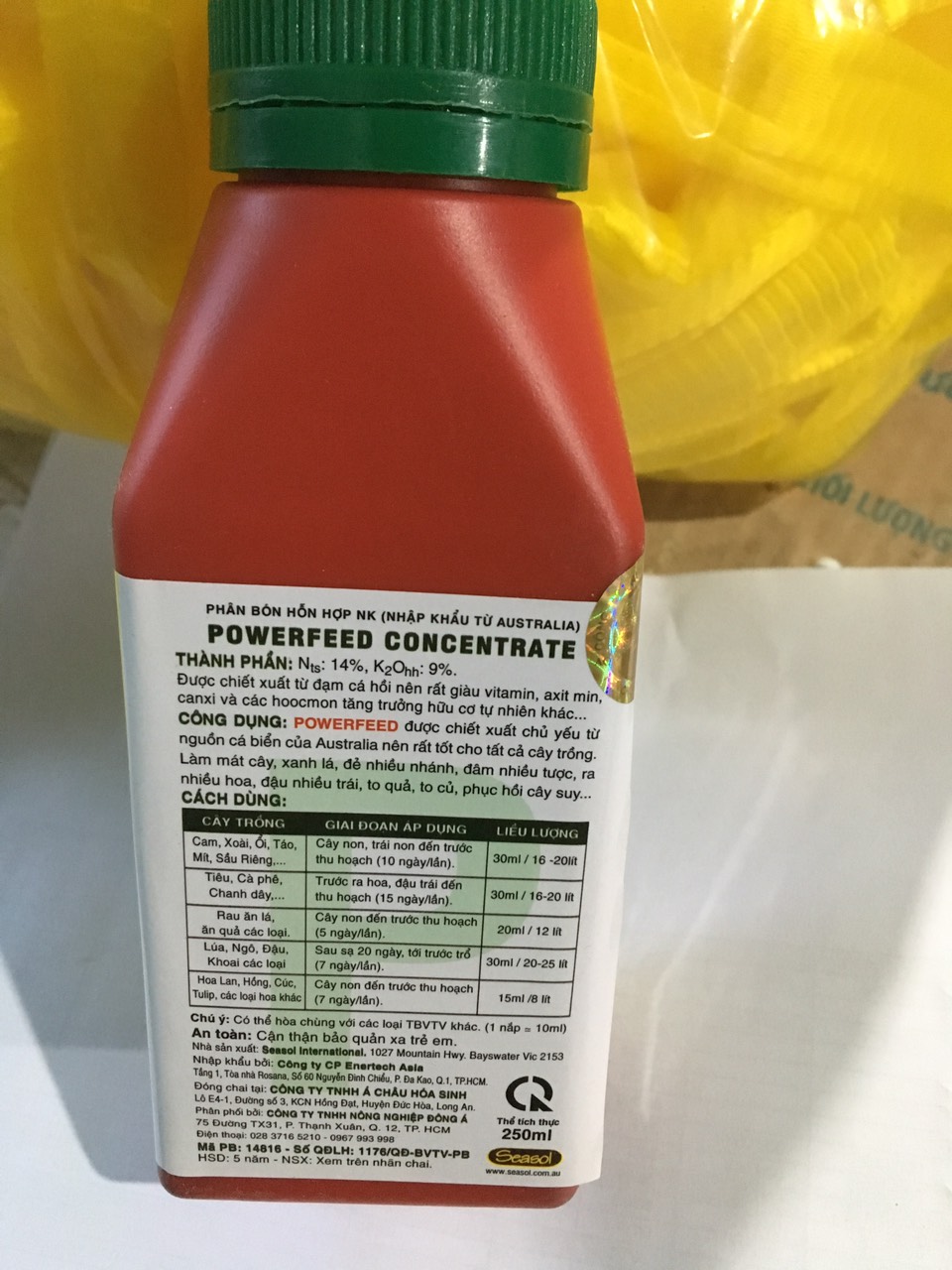 PowerFeed Phân cá Úc không hôi lọ 250ml