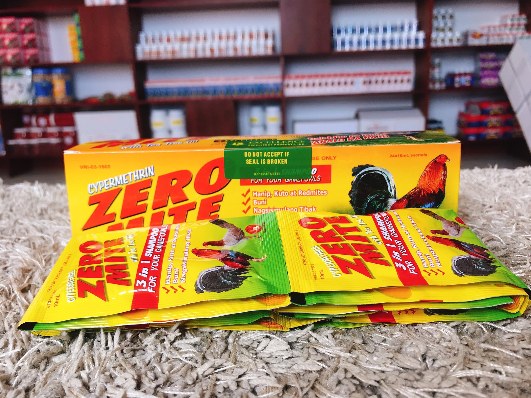 ZERO MITE TẮM GÀ DIỆT MẠT CHO GÀ ĐÁ 2 GÓI