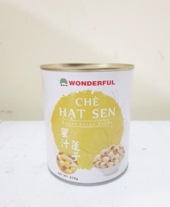 Chè hạt sen đóng lon Wonderful 870g