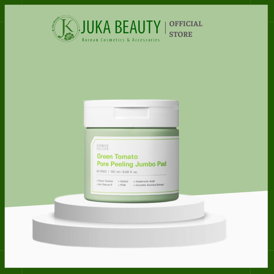 Toner pad se lỗ chân lông sungboon editor green tomato pore peeling jumbo pad