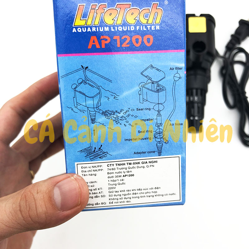 Máy bơm nước hồ cá dạng nằm Lifetech AP 1200