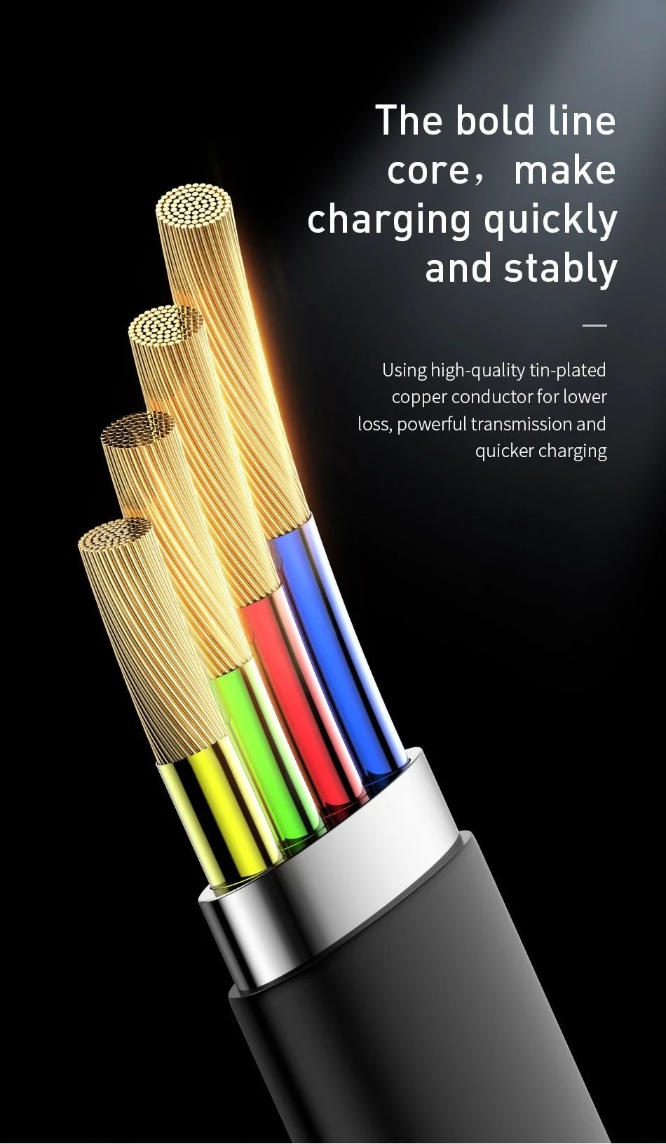 Cáp sạc ngắn Baseus Simple HW Type C 23cm (5A/40W Huawei Super Quick Charge, Sync Data )