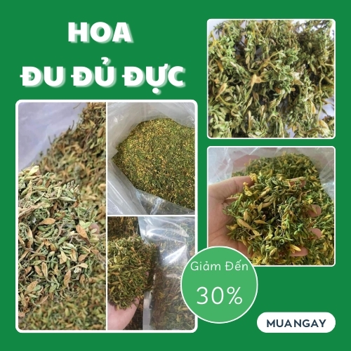 Hoa đu đủ đực khô 100g - Tấn Phát - Chuyên dùng để pha trà và sắc lấy nước uống