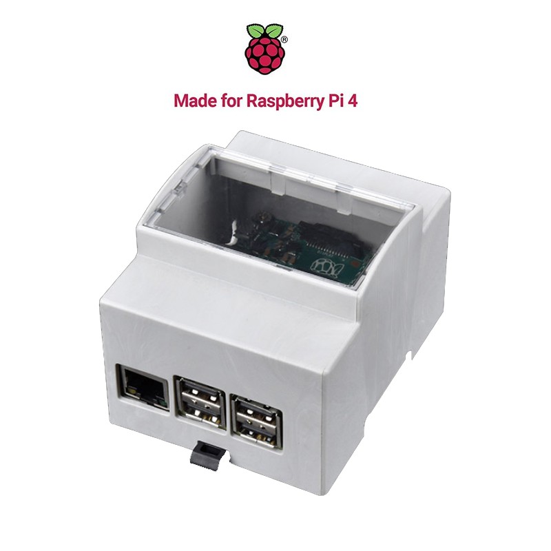 Case Nhựa Cài Thanh Din-Rail Tủ Điện Cho Raspberry Pi 4