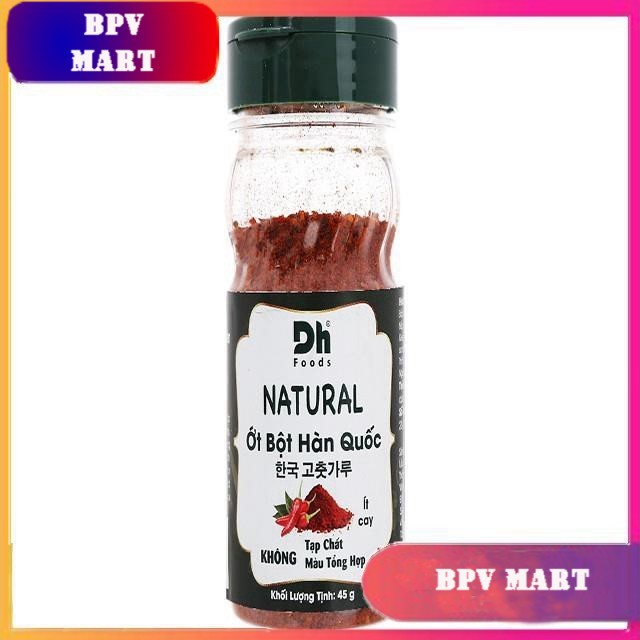 >> SO SÁNH GIÁ ỚT BỘT DH FOOD 60G | Shopee Lazada Sendo Tiki 62 Ớt bột Hàn Quốc Natural Dh Food hũ 45g TẶNG MÃ GIẢM GIÁ GIA VỊ NẤU ĂN GIA VỊ NÊM - BPMart