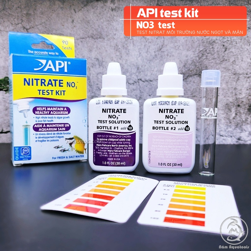Api - nitrate test kit | bộ test nitrat no3 cho hồ cá nước mặn và nước ngọt