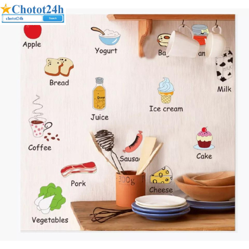 [HCM]Decal Dán Tường Món Ăn WD47