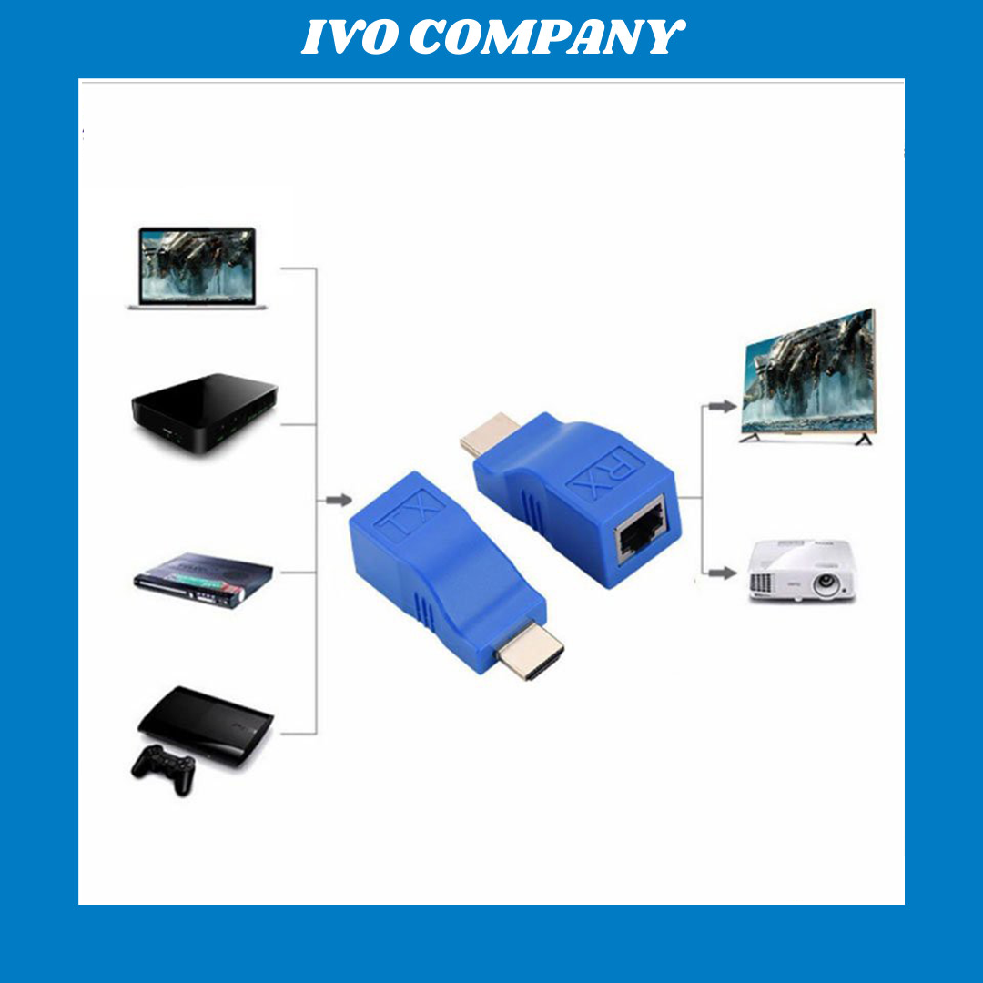 Bộ Chuyển Đổi HDMI Sang LAN 30m RJ45
