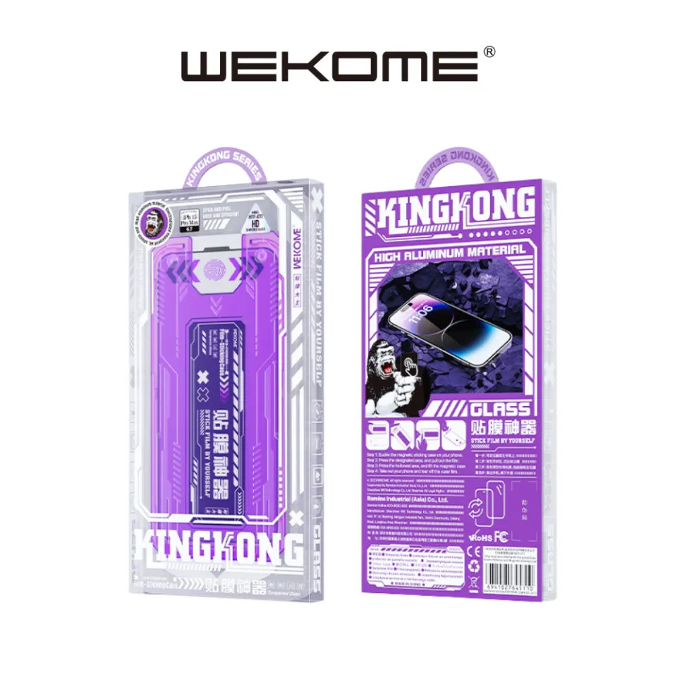 Kingkong wekome wtp077 mecha tempered glass transparent selfadhesive frame/wtp078 privacy screen protector