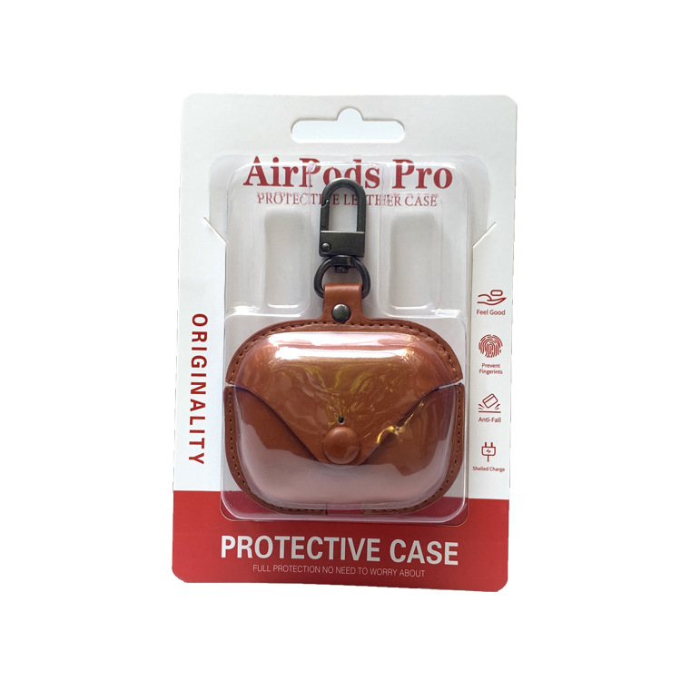 BAO DA [AIRPOD PRO VÀ AIRPOD 3] KÈM MÓC KHÓA THÉP SANG TRỌNG