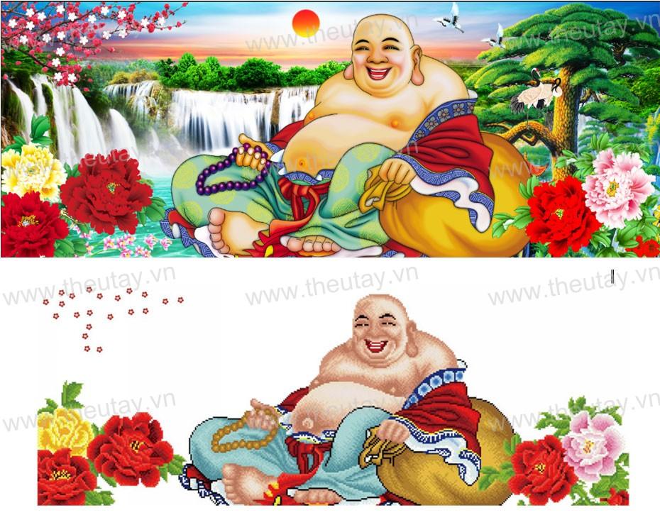 [HCM]Tranh Gắn Đá Kim Cương ABC Phật Di Lặc - Một Nụ Cười Làm Nở Hoa DF2838 KT120*50 cm