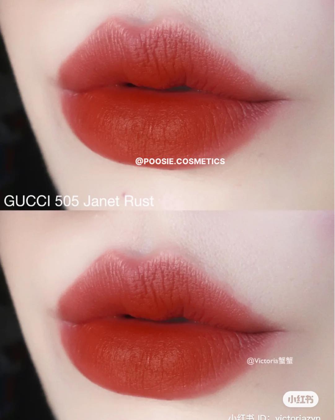 Son Gucci 505 Mat Janet Rust đỏ nâu