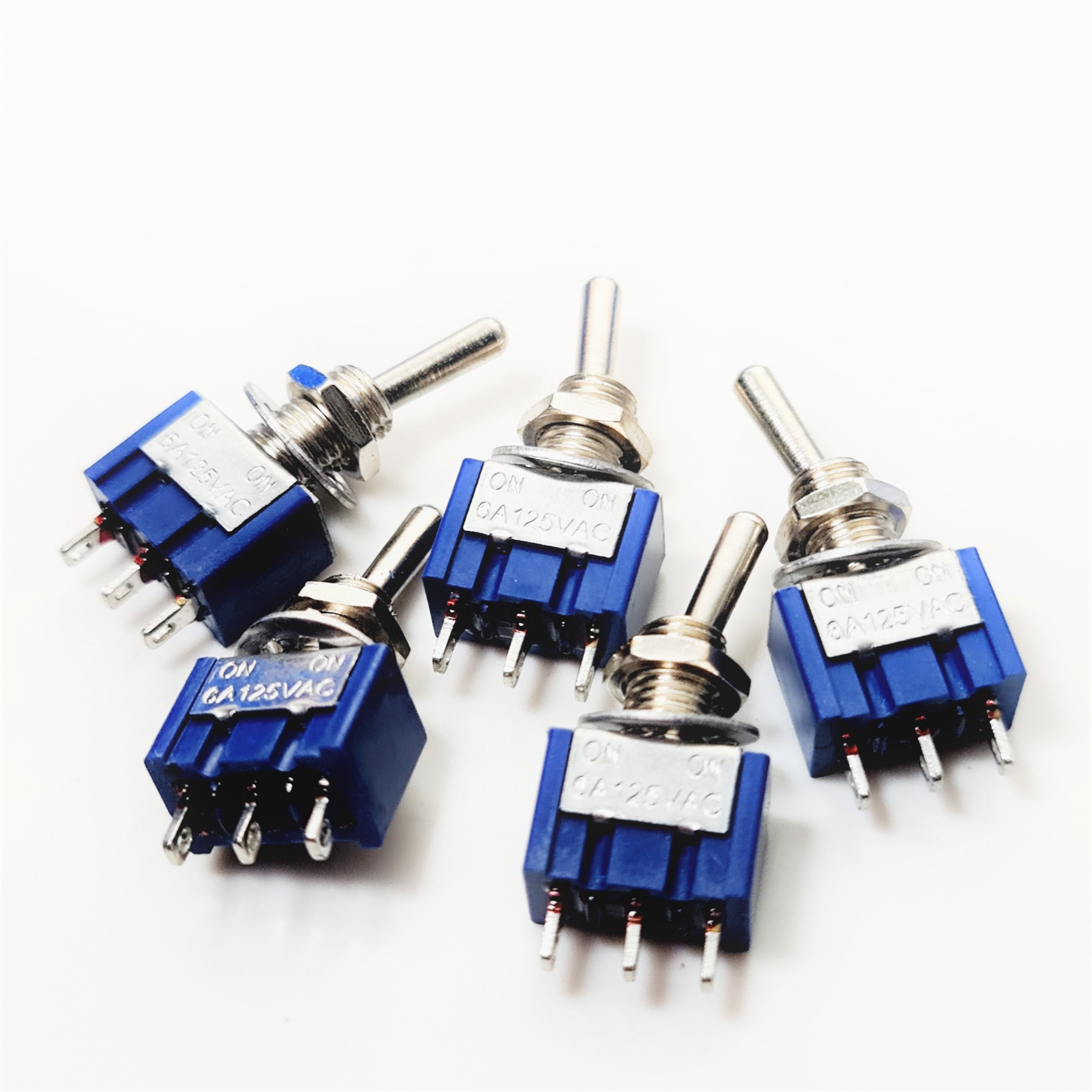 Combo 5 cái công tắc gạt 3 chấu on off . công tắc mts-102 6a-125v 3a-250v. công tắc bập bênh 2 kênh mini - limo