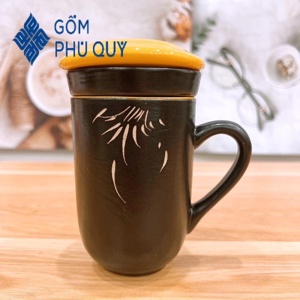 Ly sứ,cốc sứ ☕ gốm sứ bát tràng ☕ cốc tách lọc trà hoả biến cao cấp decor gomphuquy