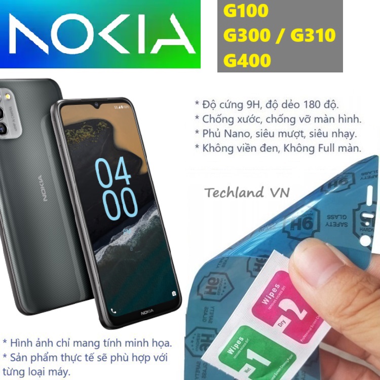 Cường Lực Phủ Nano Nokia G100 / G300 / G310 / G400 - Trong Suốt, Không Full Màn, Không Viền Đen