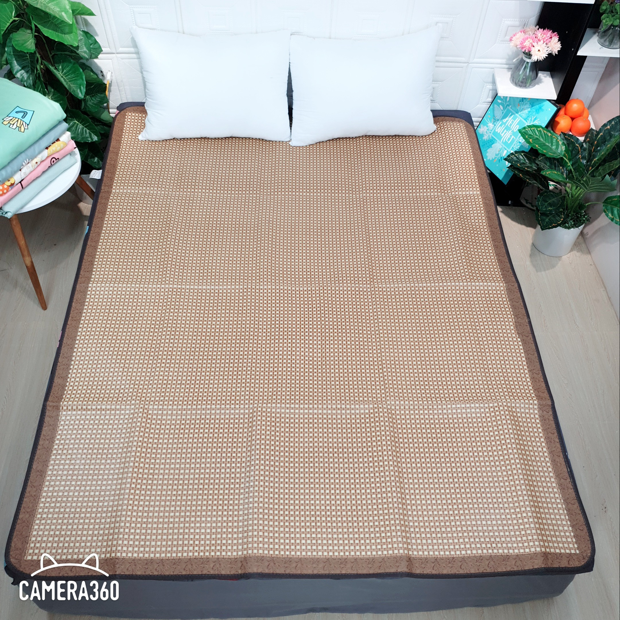 1.6*2m----Chiếu mây điều hòa cao cấp hàng VNXK, chiếu điều hòa gấp gọn tiện lợi chất liệu sợi mây tổng hợp thoáng mát mềm mại