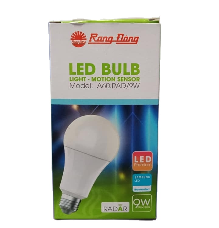 Bóng đèn led bulb cảm biến 9w màu trắng rạng đông