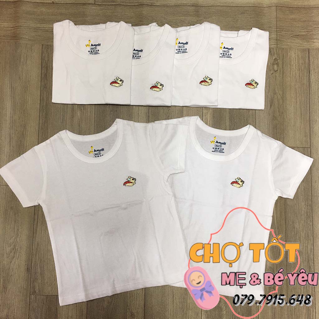 [CHẤT ĐẸP] COMBO 5 ÁO THUN TAY  NGẮN CHO BÉ MẶC MÁT THUN 4 CHIỀU