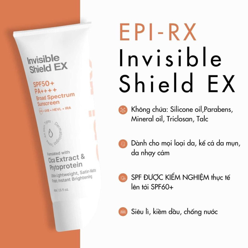 [ Mini test ] Kem chống nắng Epi-rx Invisible Shield EX 5ml