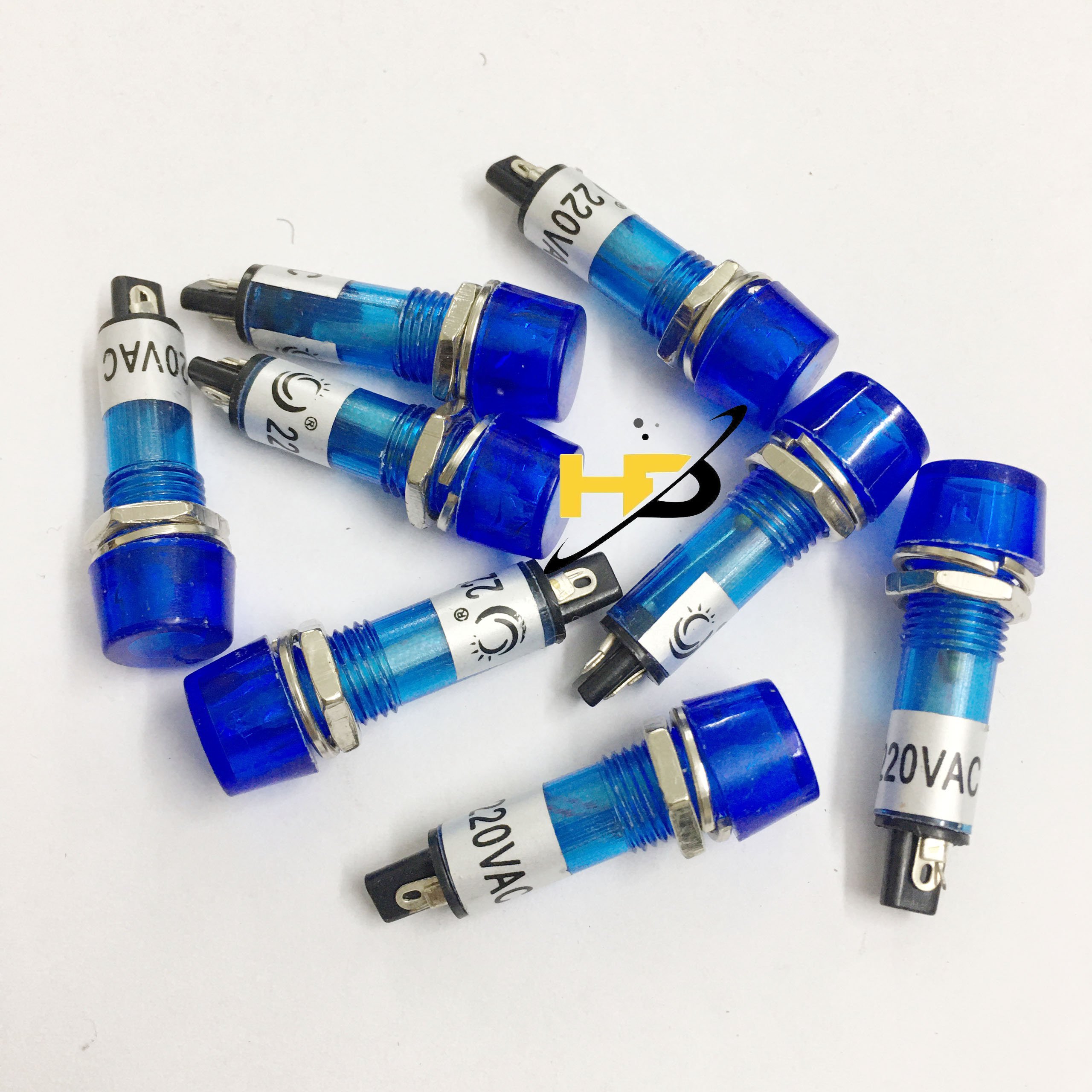 Led đèn báo màu xanh dương 10mm tín hiệu đèn ac 220v
