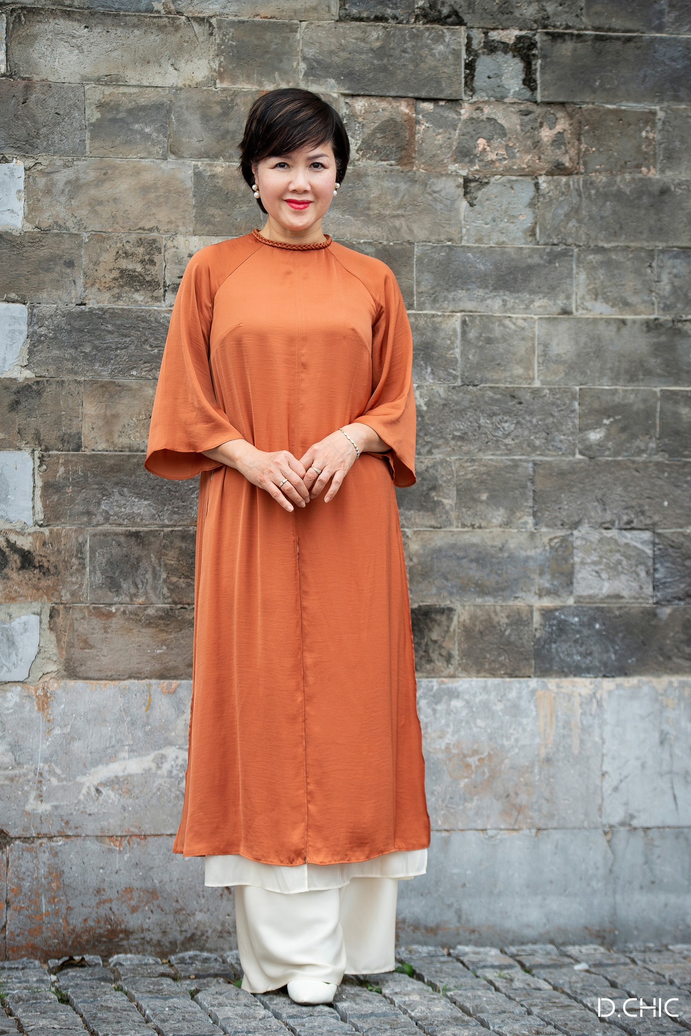 D.CHIC Áo dài Nhã Vi MS: 1832320 KHÔNG BAO GỒM QUẦN LỤA