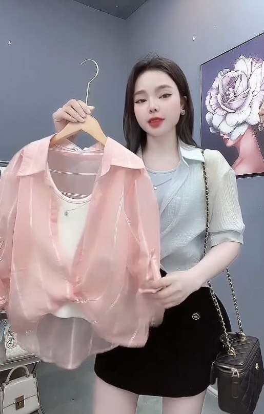 A53 Set 2 Áo Cổ Sơ Mi siêu xinh