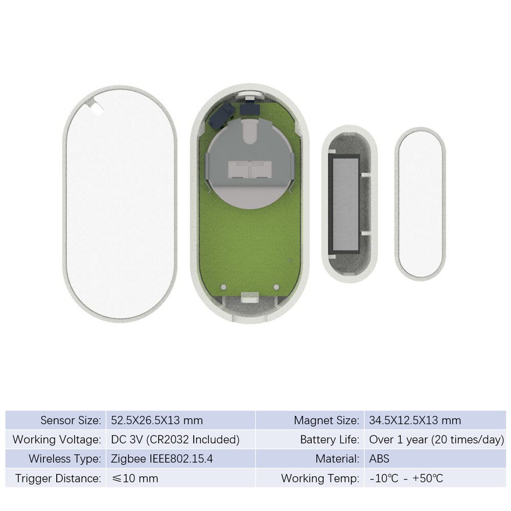 Cảm Biến Đóng Mở Cửa Zigbee Cao Cấp - Tuya Smartlife.