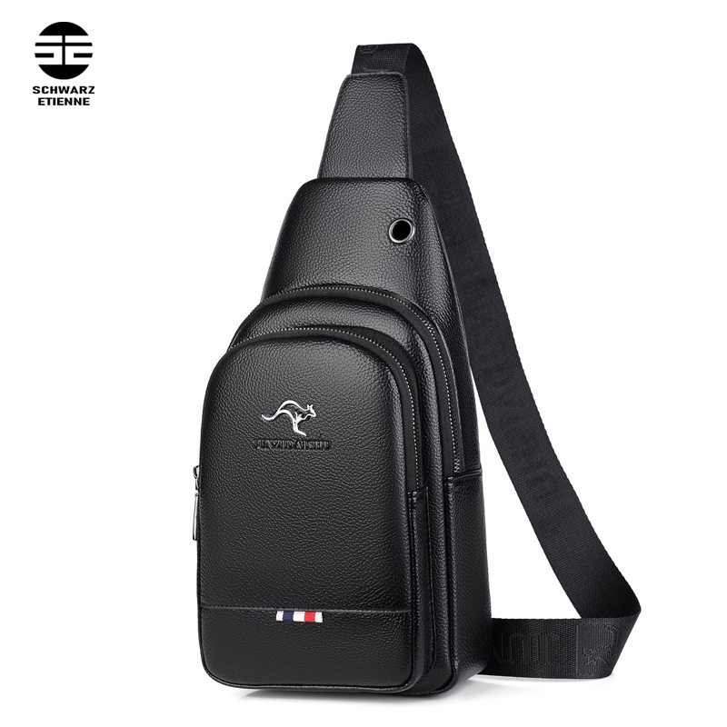 SCHWARZ ETIENNE Men's shoulder bag messenger bag casual all-match trend large-capacity soft leather chest bag