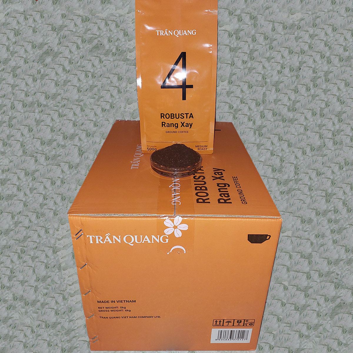 Cà phê rang xay số 4 (No4) Trần Quang bịch 500g (100% Robusta)