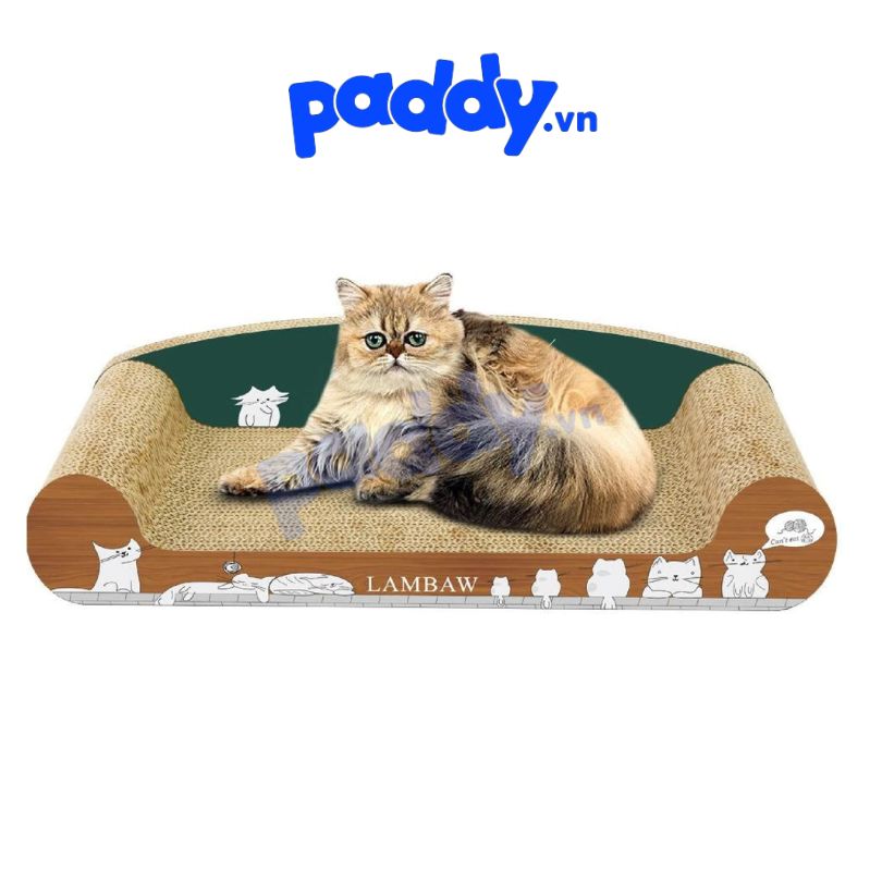 Bàn Cào Móng Mèo Giấy (Tặng Cỏ Mèo Catnip)