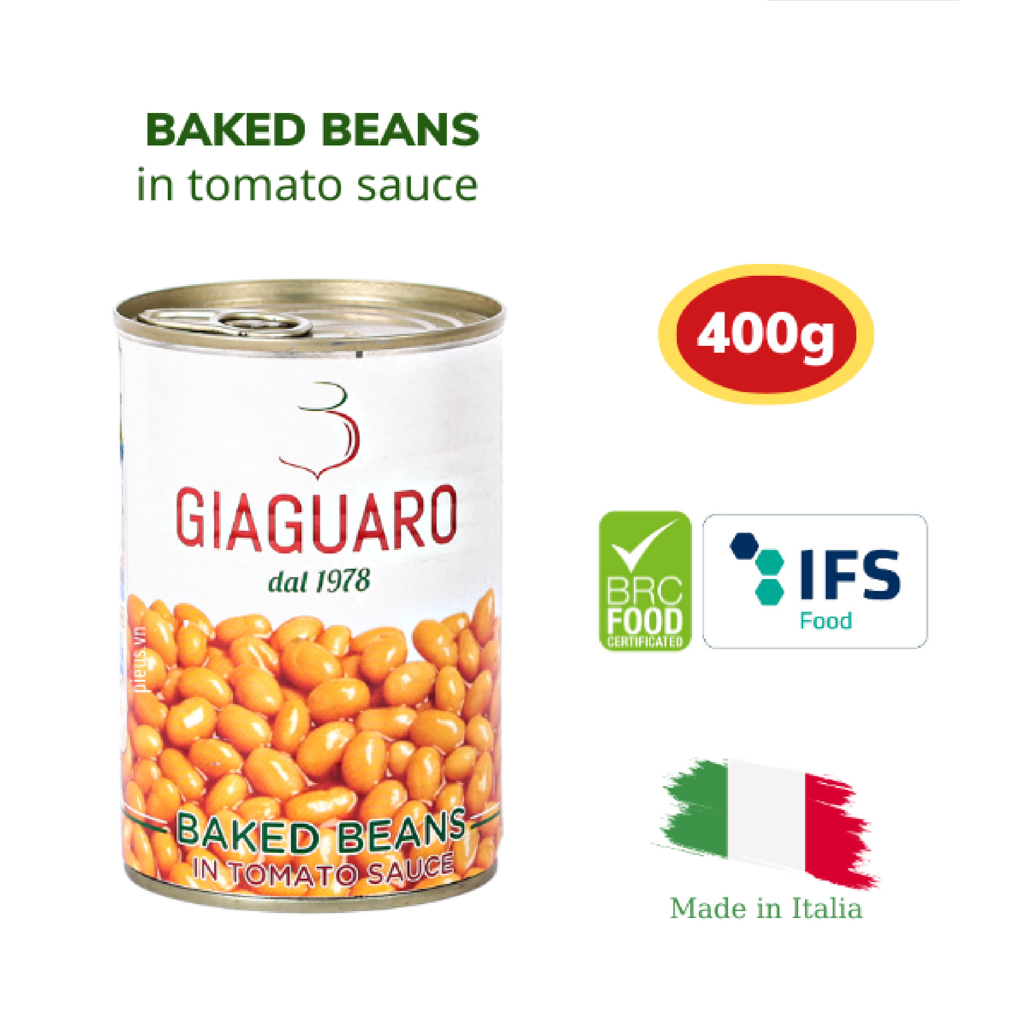 Đậu sốt cà chua Giaguaro 400gr Italia