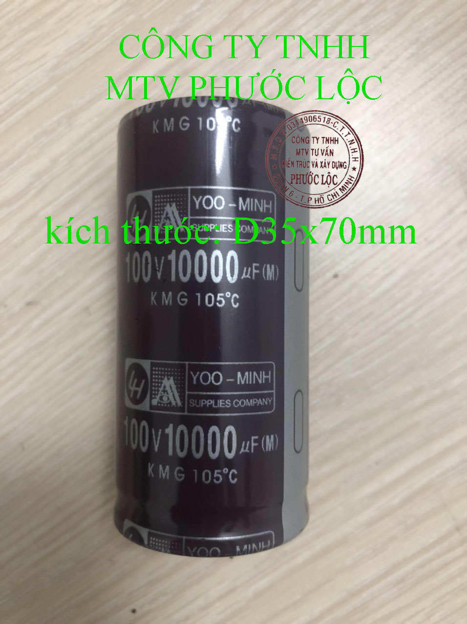 TỤ LỌC NGUỒN AMPLY 100V-10000uF NÂU