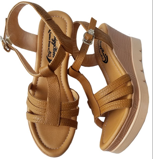 Giày Sandal Nữ Đế Xuồng Da Bò BIGBEN DS23