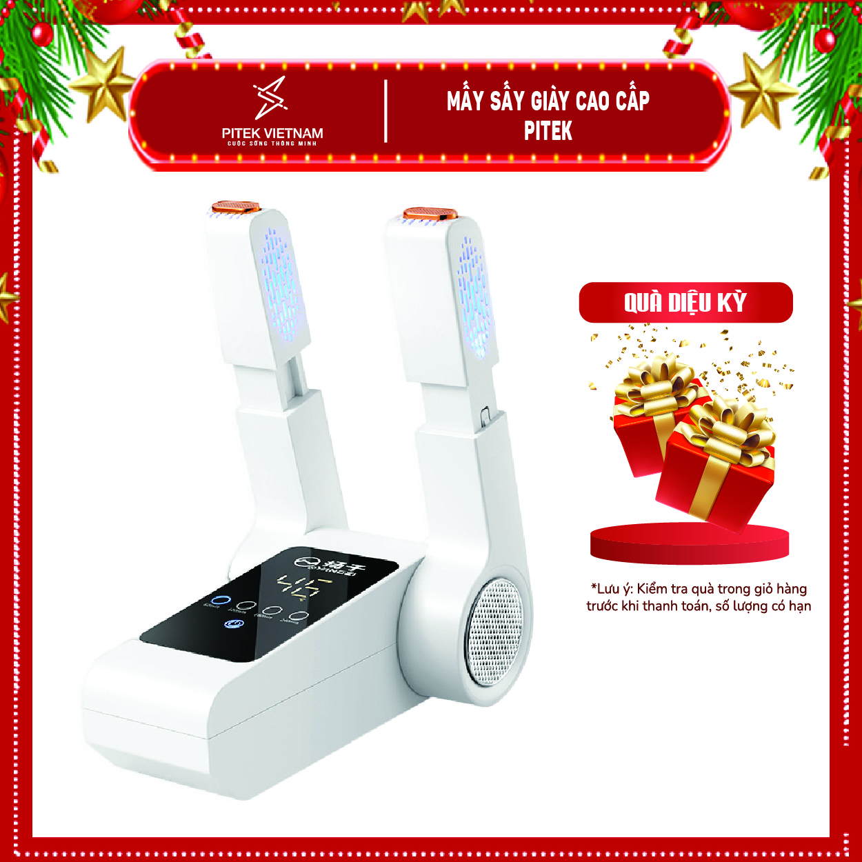 Máy sấy khô giày khử mùi cao cấp Pitek