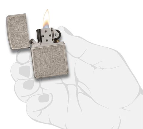 Zippo Armor Antique Silver Plate