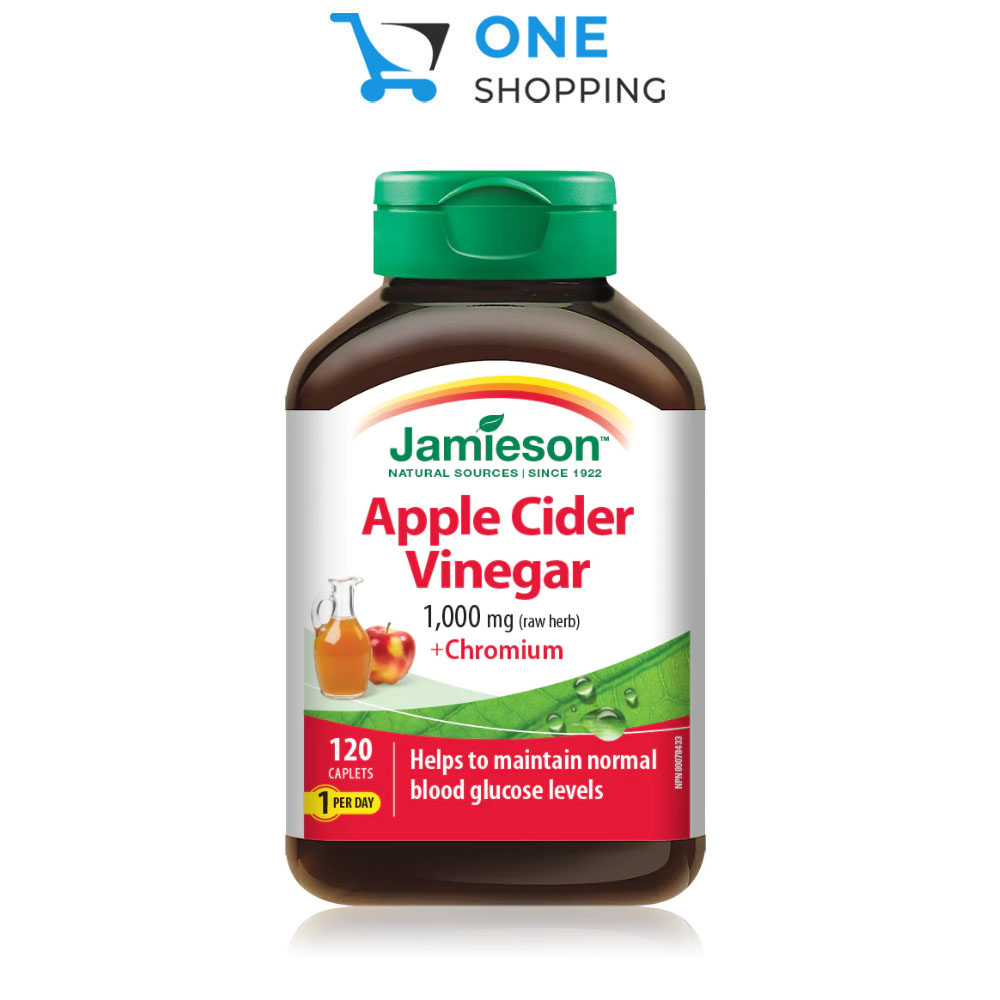 Viên uống giấm táo giảm cân Jamieson Apple Cider Vinegar & Chromium 1000mg