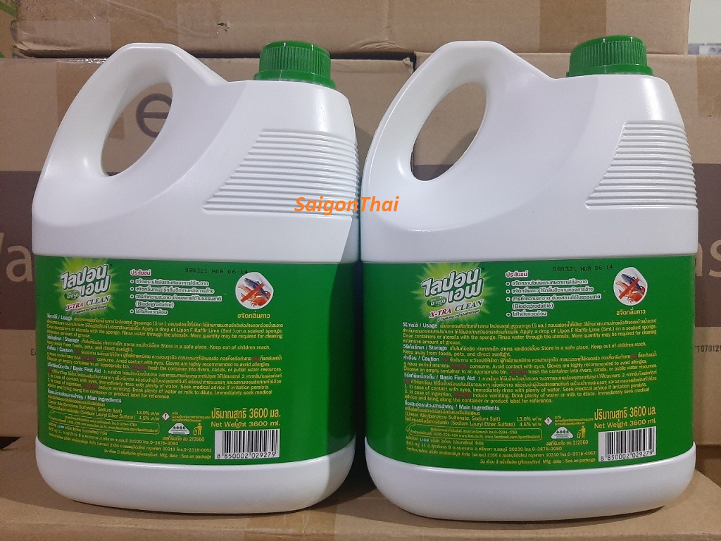 [HCM]Nước rửa chén LiponF hương Chanh Can 3600ml (Thái Lan)