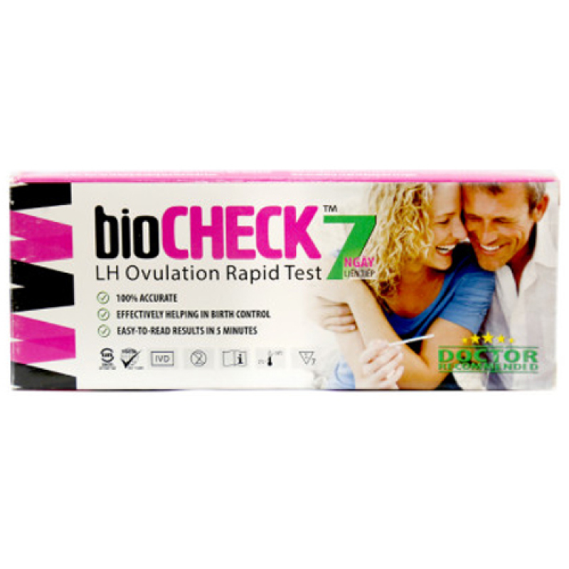 Que Thử Rụng Trứng BioCheck Test [Hộp 7 test]