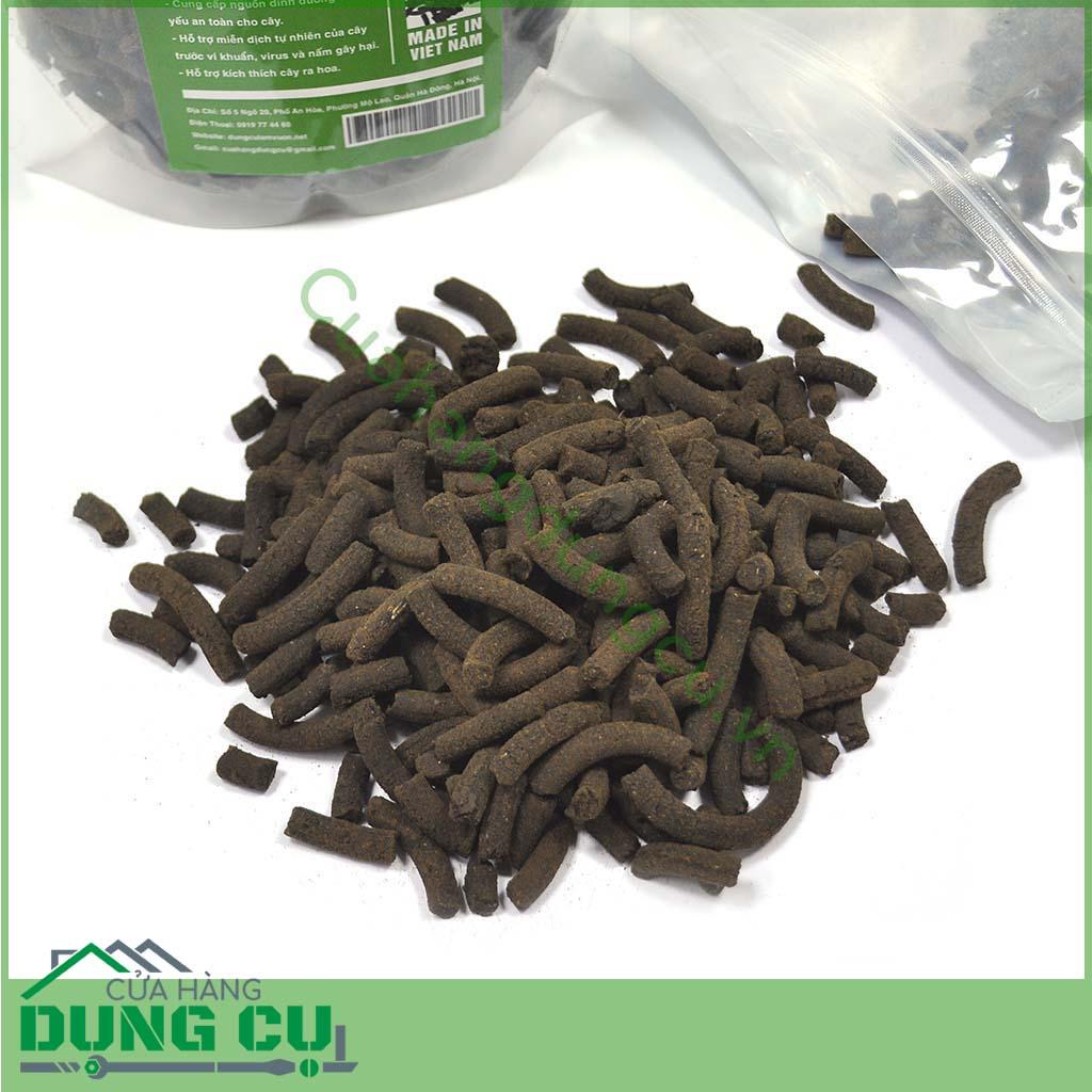 [HCM]Gói 1kg phân trùn quế dạng viên nén chậm tan - phân bón chuyên dụng cho phong lan cây cảnh bon sai rau hoa màu