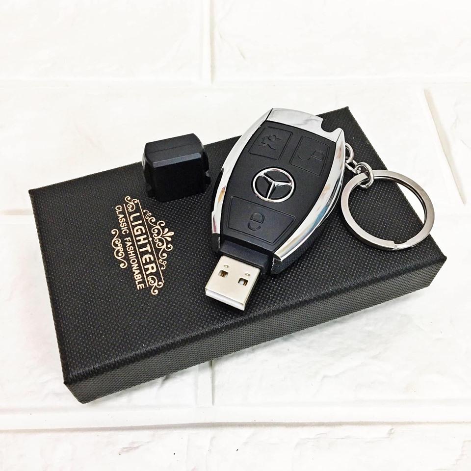 Bật lửa điên  - MÓC KHÓA XE HƠI MERCEDES - (SẠC ĐIỆN)