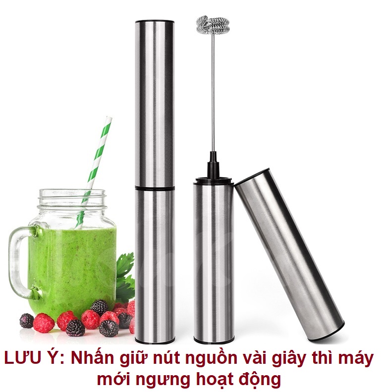Máy đánh trứng, tạo bọt cà phê cầm tay cao cấp mfb1501g có nắp đậy