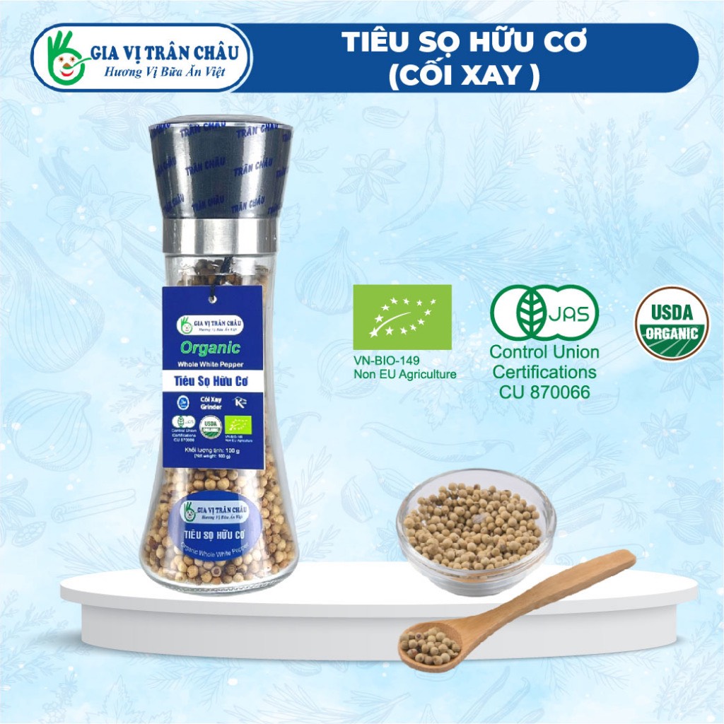 Tiêu sọ hữu cơ Cối xay 100 g Trân Châu