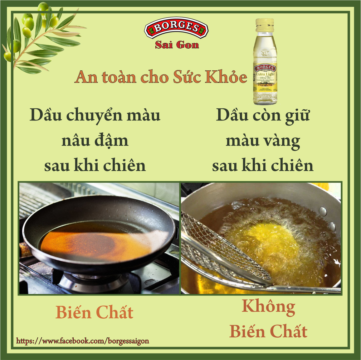 Dầu Oliu Tinh Chế Extra Light  Borges không mùi
